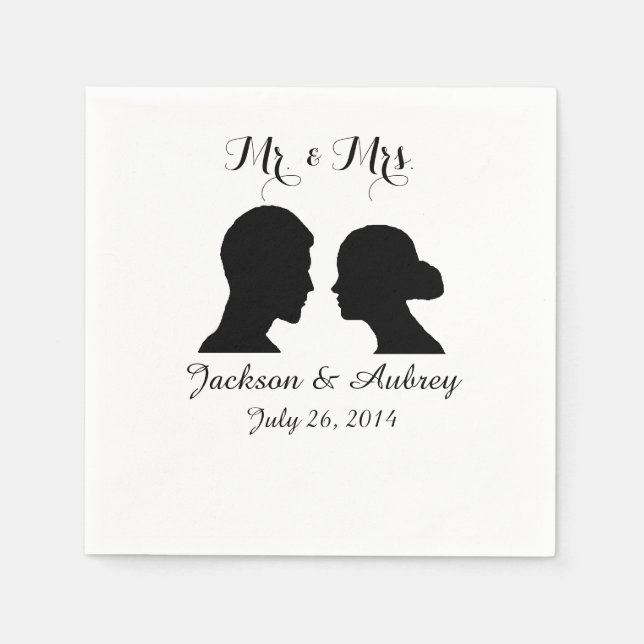 Guardanapo De Papel Sr. & Sra. Wedding Napkins (Frente)