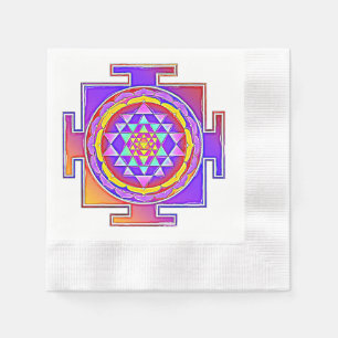Guardanapo De Papel Sri Yantra - Símbolo hinduísmo Design 1