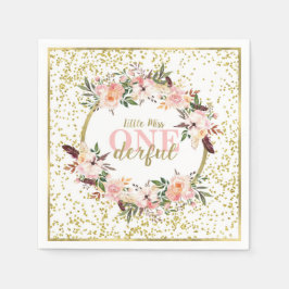 Guardanapo De Papel Srta. ONEMaravilhoso Birthday Napkin