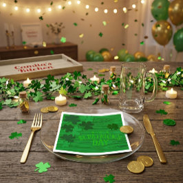 Guardanapo De Papel St. Patrick's Day Layered Shamrocks Personalized 