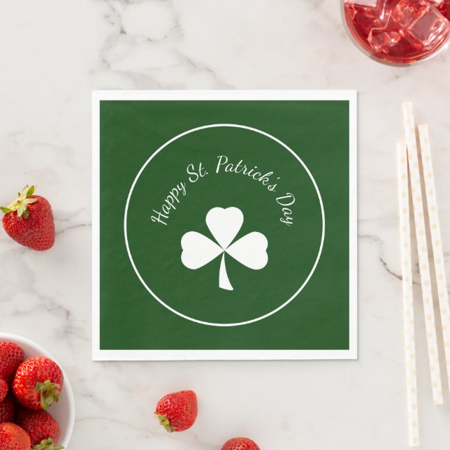 Guardanapo De Papel St. Patrick's Day Party Lucky Shamrock Green   (Insitu)