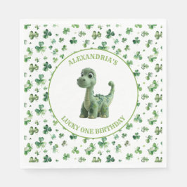 Guardanapo De Papel St Patricks Lucky One Dinossaur Paper Napkin