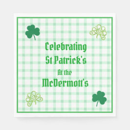 Guardanapo De Papel St Patricks Watercolor Green Shamrocks