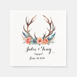 Guardanapo De Papel STAG & DEER WEDDING party paper napkins
