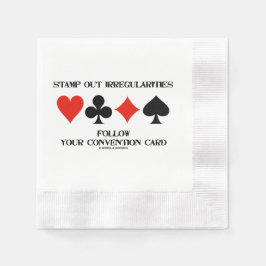 Guardanapo De Papel Stamp Out Irregularities Follow Convention Card