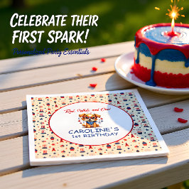 Guardanapo De Papel Star Spangled Puppy 1st Birthday