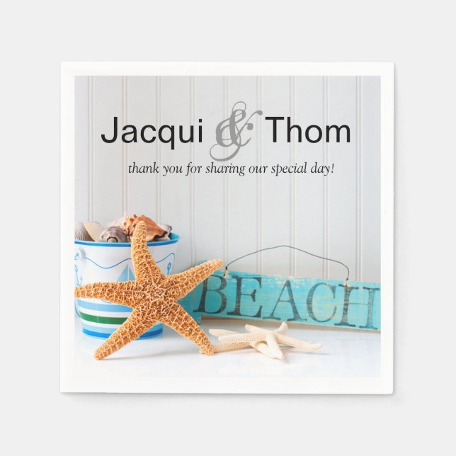 Guardanapo De Papel Starfish Beach Cocktail Party (Frente)
