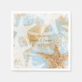 Guardanapo De Papel Starfish Coaster Beach Themed Event Napkin