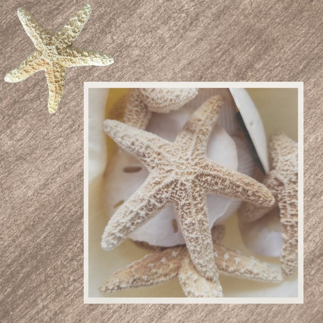 Guardanapo De Papel Starfish e Sand Dollares Elegante Costeira (Criador carregado)