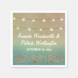 Guardanapo De Papel Starfish tropical e Seashell Wedkins