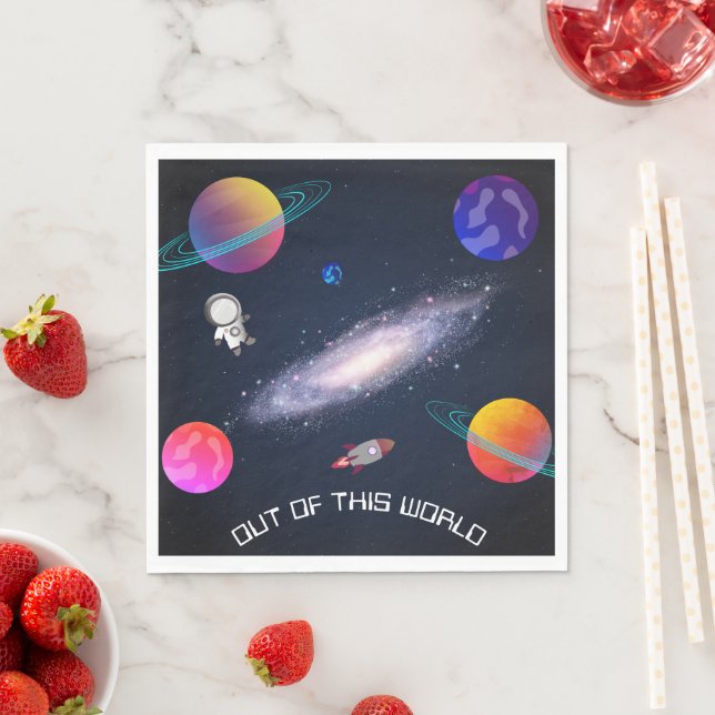 Guardanapo De Papel Starry Night Cosmic Quest Birthday (Insitu)