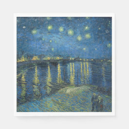 Guardanapo De Papel Starry Night Over the River Rhone (por van Gogh)