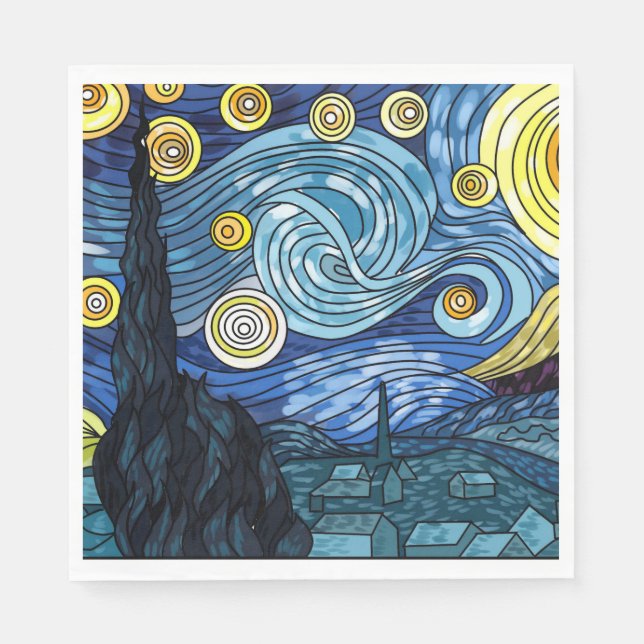 Guardanapo De Papel Starry Night Paper Napkins (Frente)