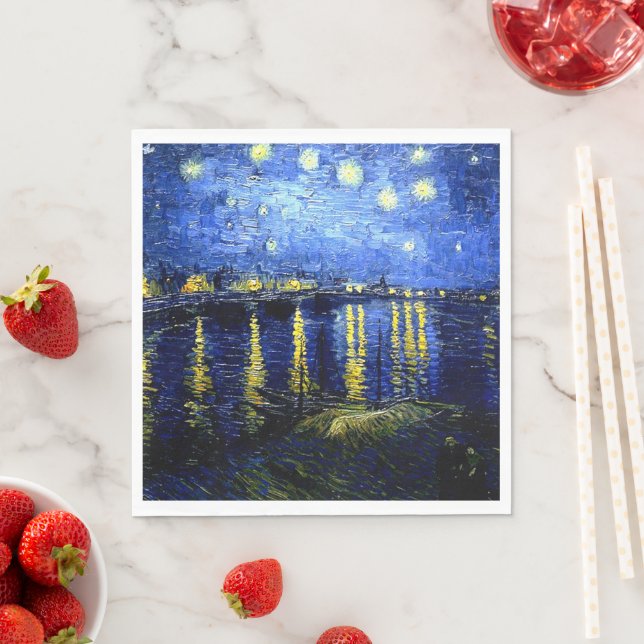 Guardanapo De Papel Starry Night sobre o Rhone (Insitu)