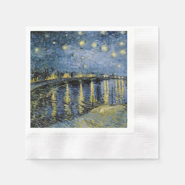 Guardanapo De Papel Starry Night Vincent van Gogh (Frente)