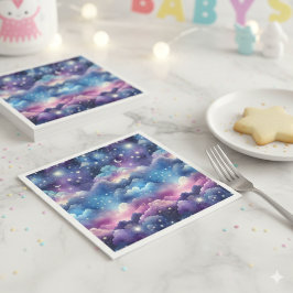Guardanapo De Papel Starry Sky Baby Adotion Chá - Lua e Estrelas