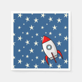 Guardanapo De Papel Starry Sky Fat Rocket Ship