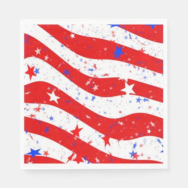 Guardanapo De Papel Stars and Striks Party Napkins (Frente)