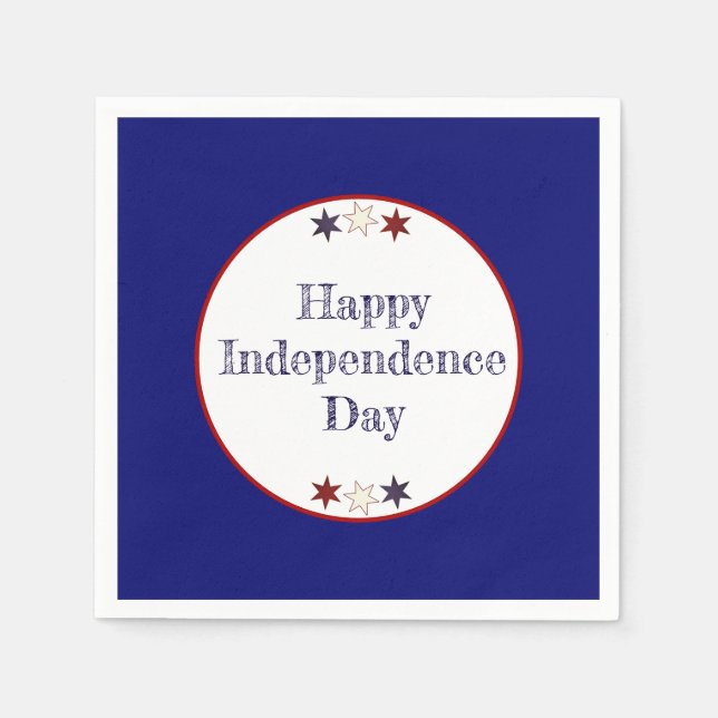 Guardanapo De Papel Stars Azul Vermelho Patriótico (Frente)