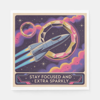 Guardanapo De Papel Stay Focused And Extra Sparkly