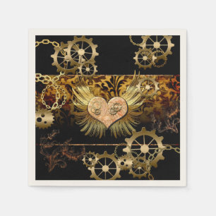 Guardanapo De Papel Steampunk, coração maravilhoso