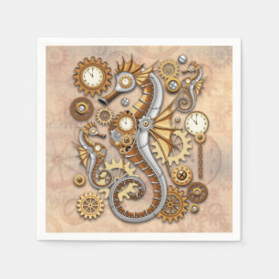 Guardanapo De Papel Steampunk Seacavalo Vintage Surreal Art