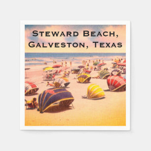 Guardanapo De Papel Steward Beach, Galveston, Texas