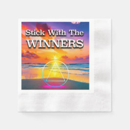 Guardanapo De Papel Stick With The Winners Recovery Slogan Sunrise