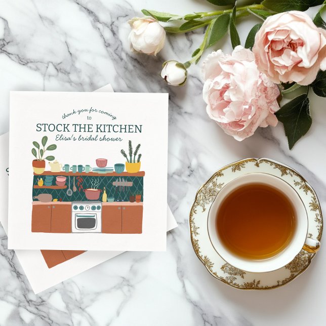 Guardanapo De Papel STOCK THE KITCHEN Bridal Shower Cute CUSTOM (STOCK THE KITCHEN Bridal Shower Cute CUSTOM Napkins
)