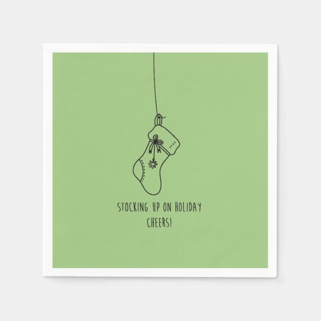 Guardanapo De Papel Stocking up on holiday cheers! (Frente)