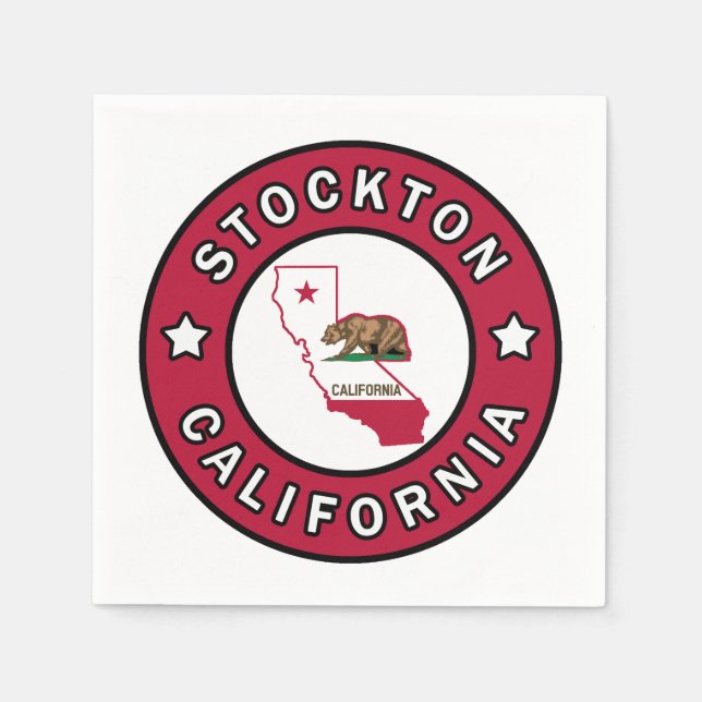 Guardanapo De Papel Stockton California (Frente)