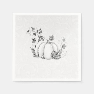 Guardanapo De Papel Storey Prata White Pumpkin Fairy Party
