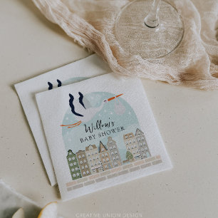 Guardanapo De Papel Stork Boho Baby Sprinkle Décor