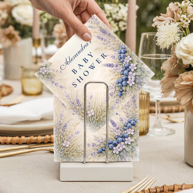 Guardanapo De Papel Storybook Blueberry Garden Baby Shower (Criador carregado)