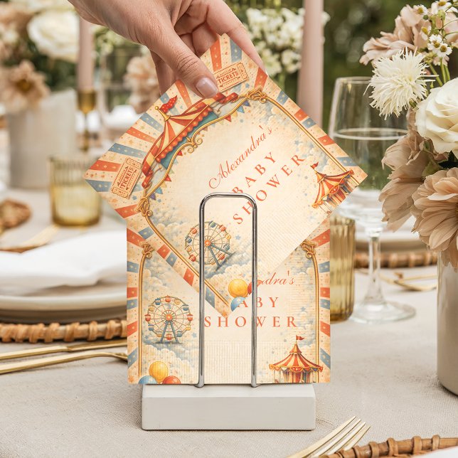 Guardanapo De Papel Storybook Circus Baby Shower (Criador carregado)