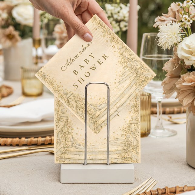 Guardanapo De Papel Storybook Fairytale Garden Baby Shower (Criador carregado)