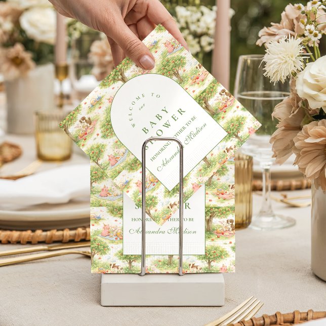 Guardanapo De Papel Storybook Farm Animals Baby Shower (Criador carregado)