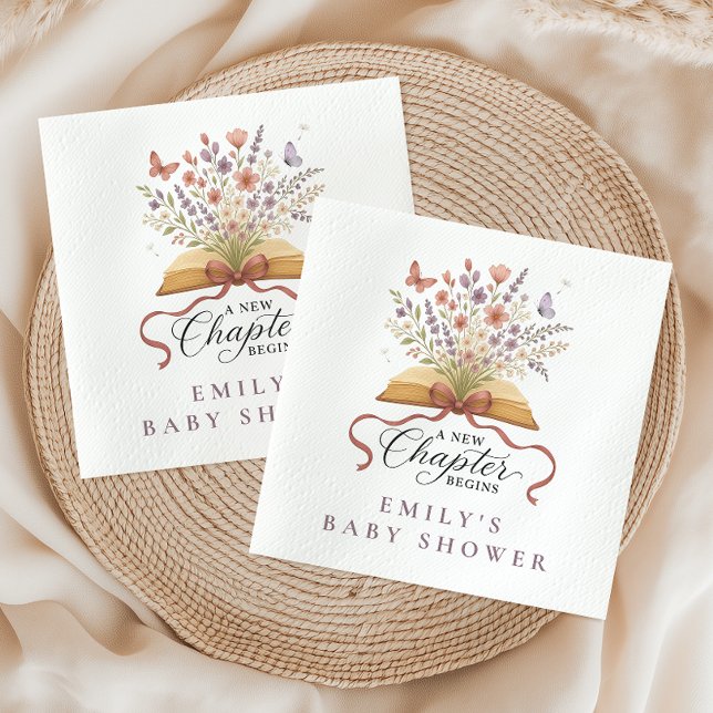 Guardanapo De Papel Storybook Flores Selvagens Chá de fraldas (Criador carregado)