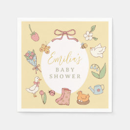 Guardanapo De Papel Storybook Garden Vintage Baby Shower Paper Napkins