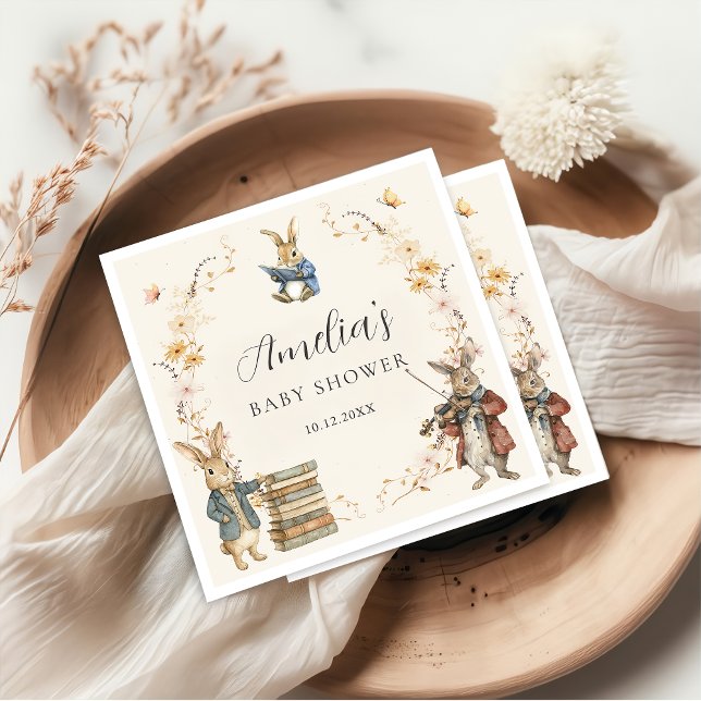 Guardanapo De Papel Storybook New Chapter Baby Shower Paper Napkin (Criador carregado)