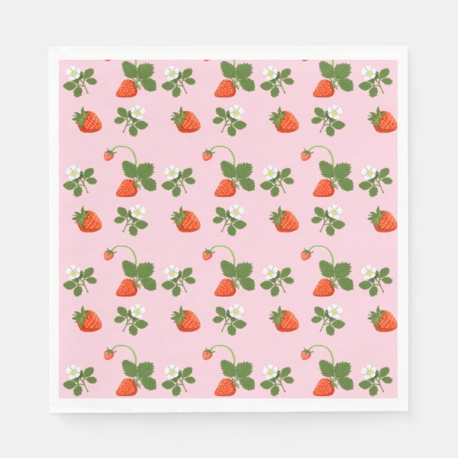 Guardanapo De Papel Strawberries (Frente)