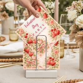 Guardanapo De Papel Strawberries & Sweethearts Valentine Party