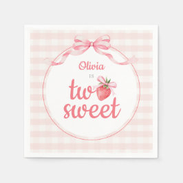 Guardanapo De Papel Strawberries Two Sweet 2nd Birthday