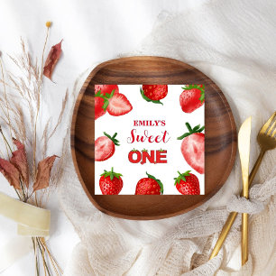Guardanapo De Papel Strawberry Berry Sweet Birthday Berry First