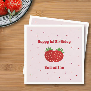 Guardanapo De Papel Strawberry Birthday