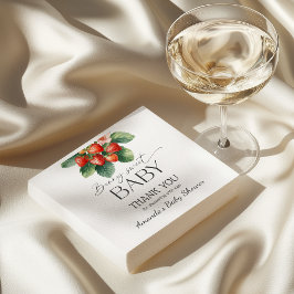 Guardanapo De Papel Strawberry Fresh Market Berry Sweet Baby Shower