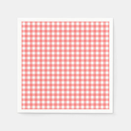 Guardanapo De Papel Strawberry Gingham Party