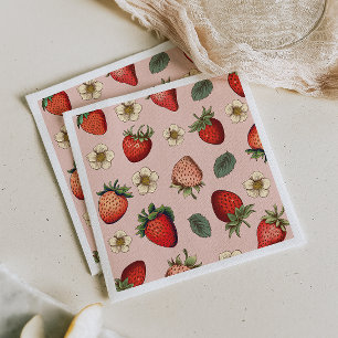 Guardanapo De Papel Strawberry Pattern Vintage