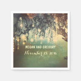 Guardanapo De Papel String Lights Willow Tree Branches