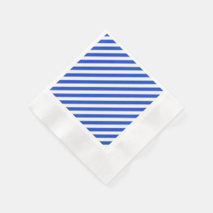 Guardanapo De Papel Stripes de combinação azul real de Shirley Taylo